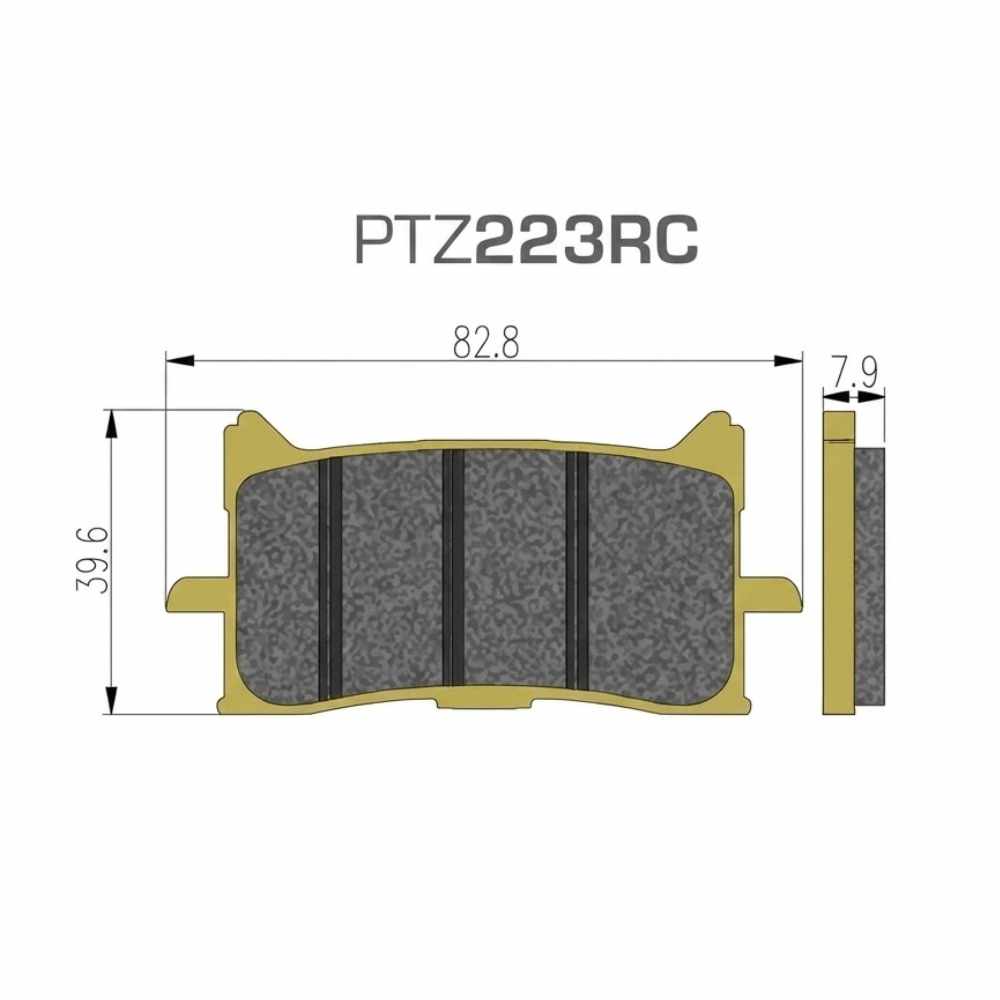 Kit Pastilha Dianteira de Freio Para Moto Potenza Furia-Rc Honda CRF 1000L África Twin 2016 (PTZ223RC)