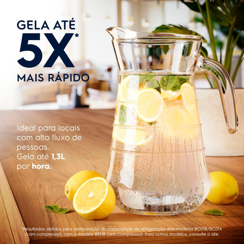 Bebedouro Electrolux Água Gelada, Fria e Natural com Compressor Cinza BC01X 220V