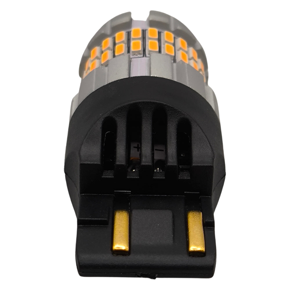 Kit Lâmpada LED CANbus, Para Lanterna Traseira do Carro, Soquete 7443, Luz Amarela, Lupu Auto