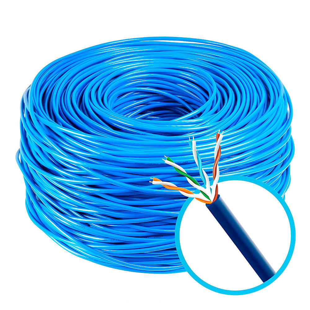 Caixa de Cabo de Rede Landutti UPT Cat5E 100% Cobre, 305 Metros, Condutti, Azul
