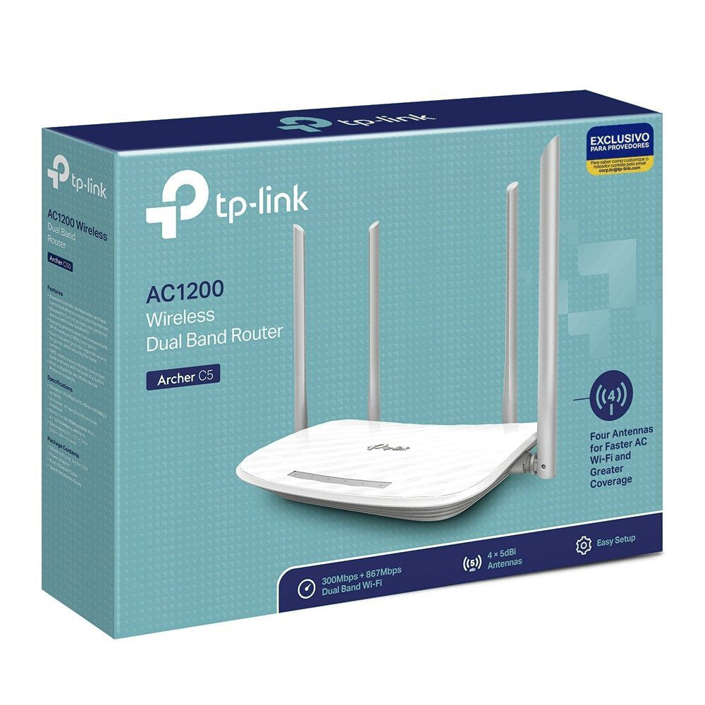 Roteador TP Link Wireless Gigabit Dual Band AC1200 Archer C5W