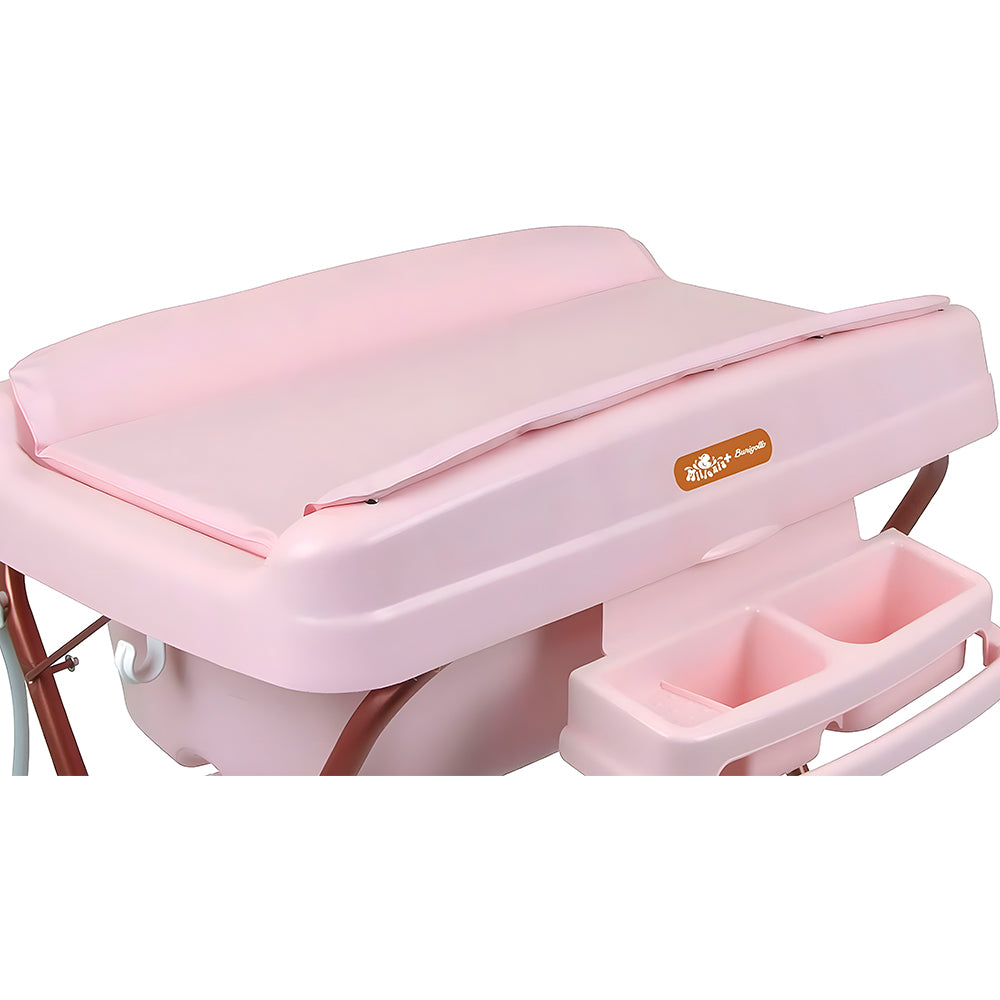 Banheira Millenia Burigotto , Com Suporte Trocador Burigotto, Mon Amour - Rosa