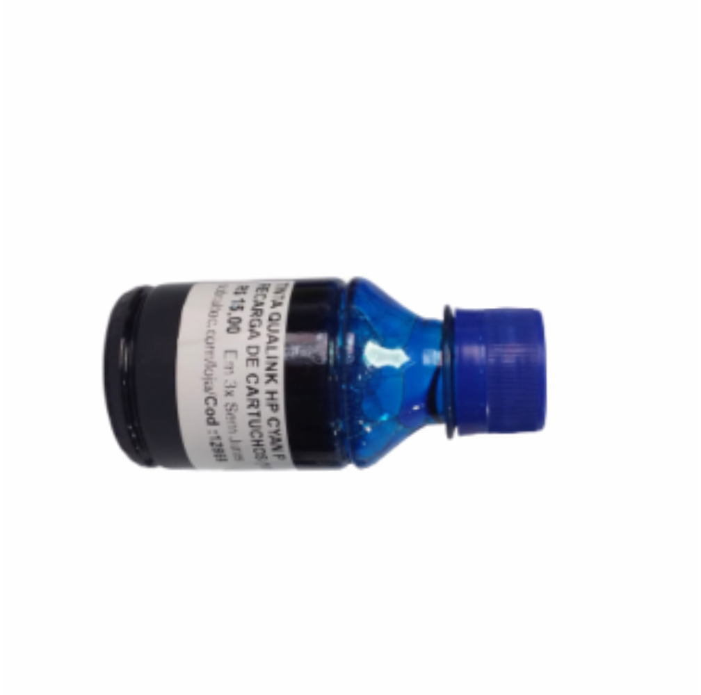 Tinta Qualink  HP Cyan Para Recarga De Cartuchos  100 Ml