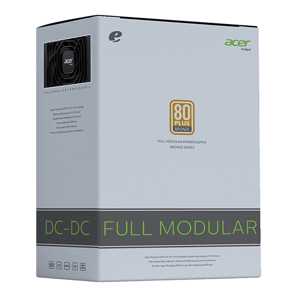 Fonte ATX Gamer 550W Real, 80 Plus Bronze, Full Modular, PFC Ativo, Acer AC550
