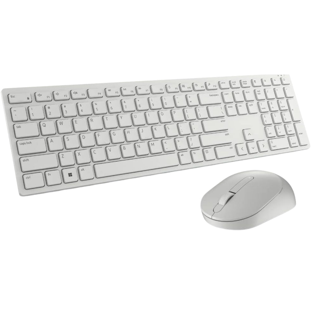 Kit Teclado e Mouse Sem Fio Dell Pro, KB3121Wt, ABNT2, Até 4.000 DPI, Bluetooth 2.4GHz, Branco