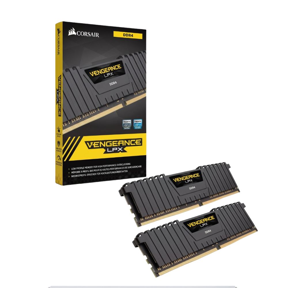 Kit de Memórias Desktop Corsair DDR4 3200 MHz 16 GB (2 x 8GB) Vengeance LPX – Preto