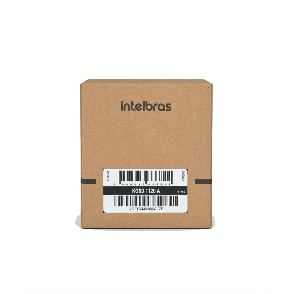 Conversor de Mídia Intelbras KGS 1120 A, WDM Gigabit, Monomodo, 20km SC 1310/1550nm, 1000Base-T, RJ45, Preto