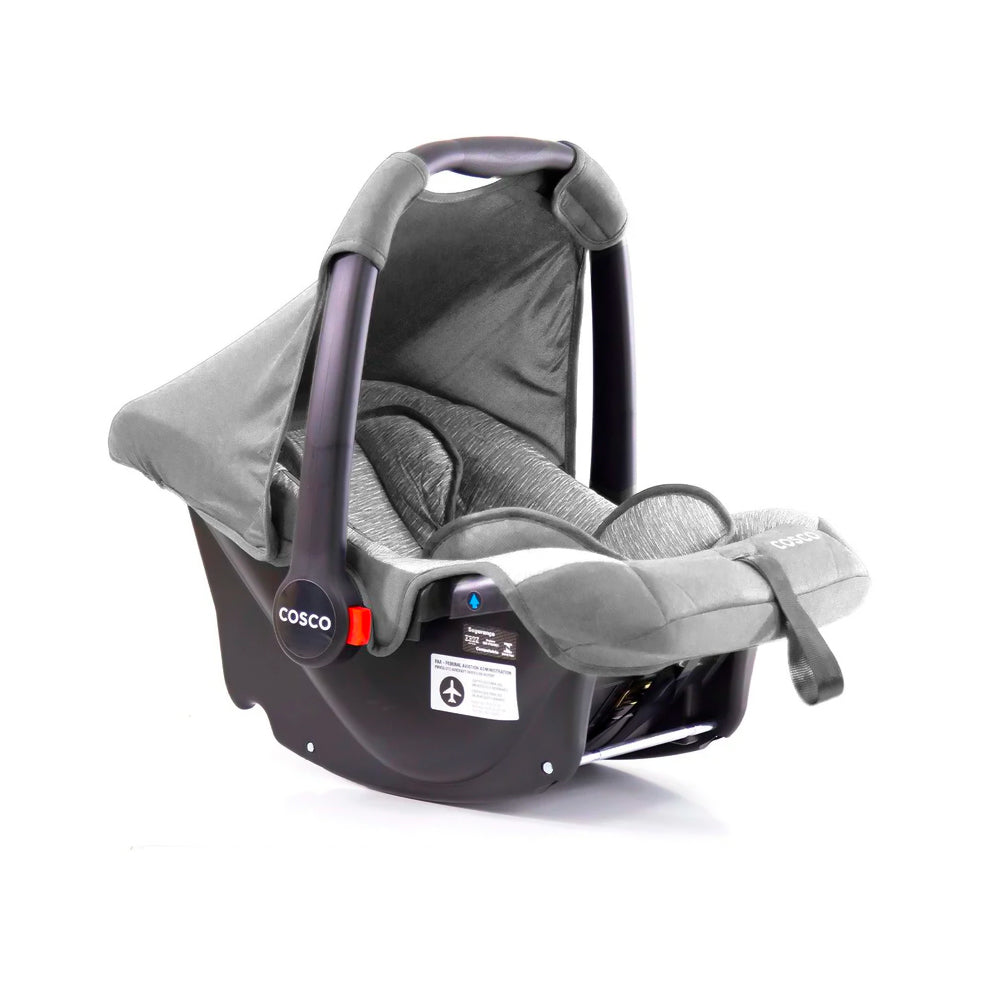 Carrinho de Bebê Com Bebê Conforto TS DUO Cosco Kids, Travel System Reverse, Cinza Rajado
