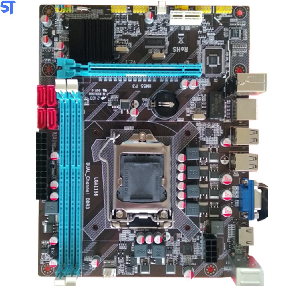 Placa Mãe H55 LGA 1156 VGA HDMI DDR3 Canais Duplos Para Intel Core I3 I5 I7 Xeon 3470