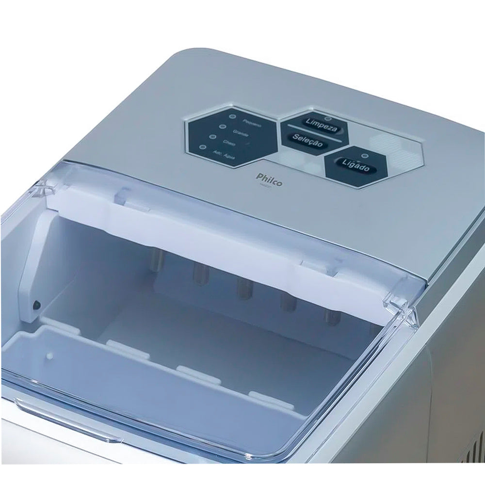 Maquina de Gelo Philco PMG02T Capacidade 22kg - Prata