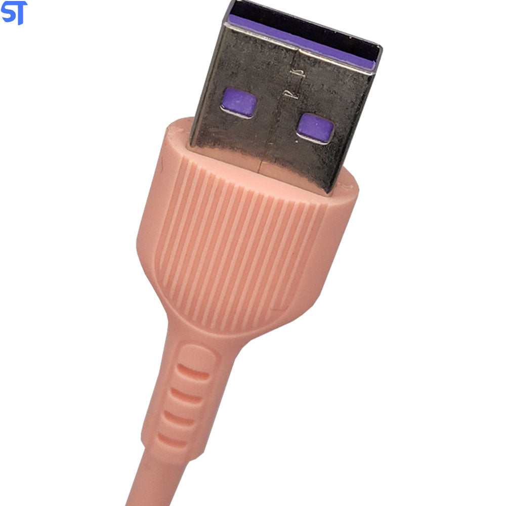 Cabo de Dados USB Carregamento 2.4A Tipo C Rosa Inova- CBO-5720