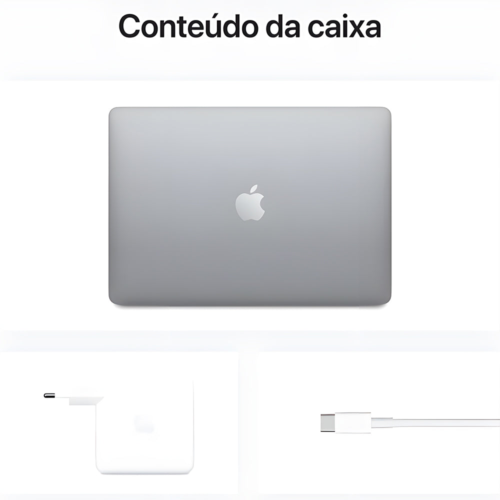 Notebook Apple MacBook Air 13" M1 (CPU 8-Core e GPU 7-Core, 8 GB RAM, 256 GB SSD) - ( A2337 )Cinza Espacial