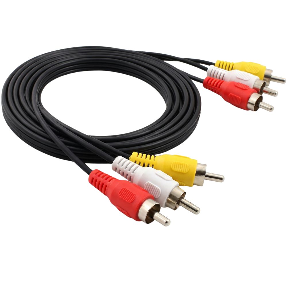 Cabo RCA Áudio e Vídeo AV para TV, DVD, Receptor e Equipamentos Compatíveis