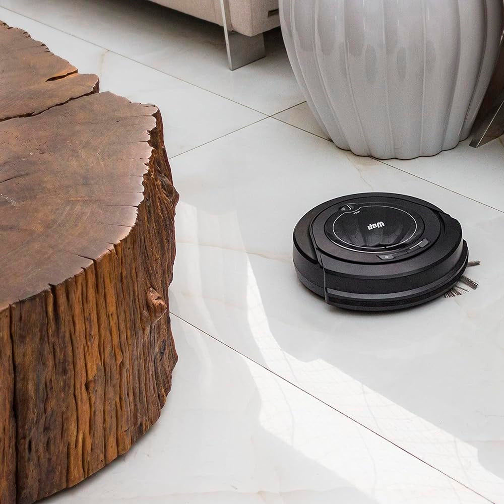 Robô Aspirador de Pó, WAP W90, Automático 3 em 1 Varre, Aspira, Passa Pano, MOP Limpeza, 30W, Recarregável, Bivolt Preto