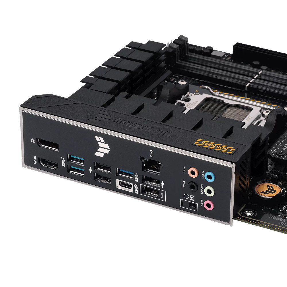 Placa-Mãe ASUS TUF Gaming B650M-PLUS, Socket AM5, DDR5, M.2 PCIe 5.0, USB 3.2 Gen 2x2, HDMI, RGB, Suporte AMD Ryzen