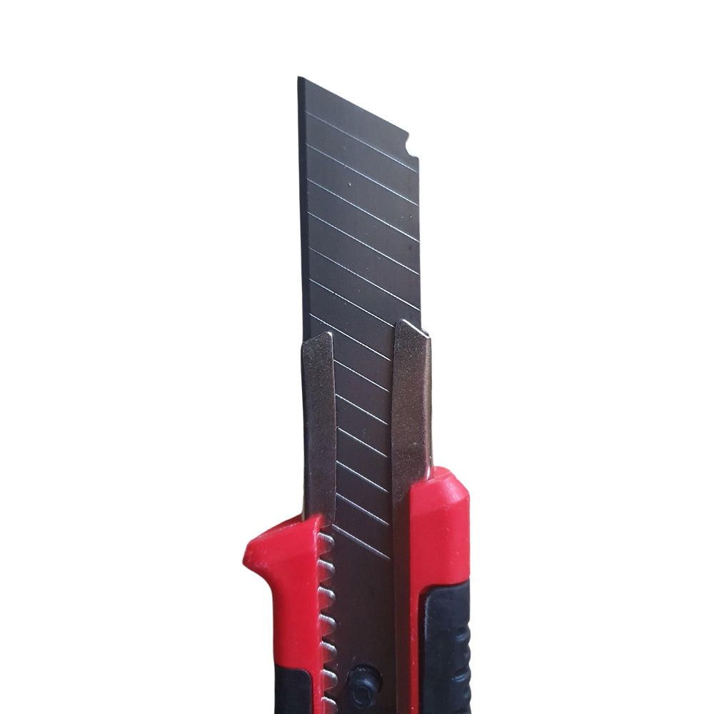 Estilete Profissional Cutter Knife Com Laminas 18mm Vermelho - Atomo
