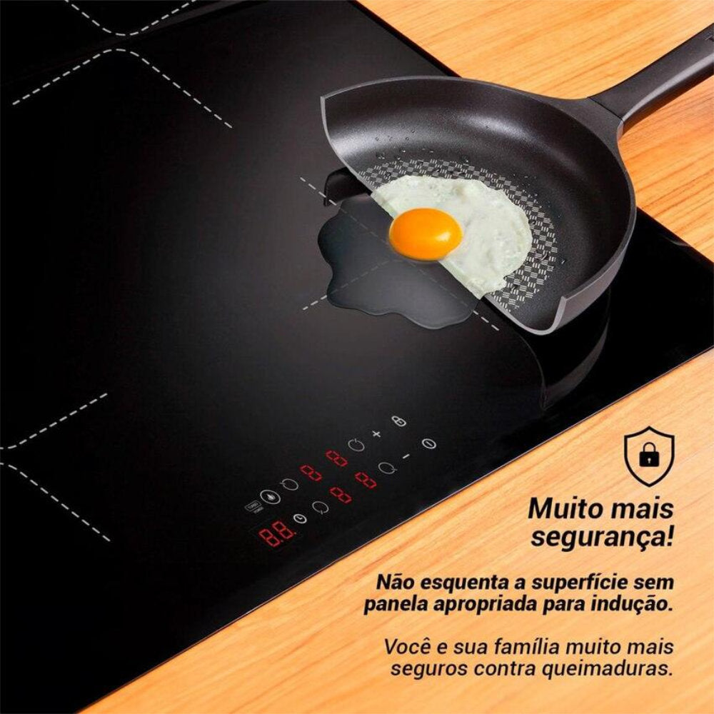 Cooktop de Indução 4 Bocas EOS com Painel Touch Preto 7200W ECI04EP3 220V