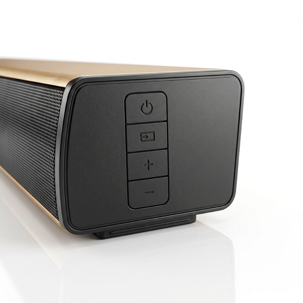 Caixa de Som Soundbar Kp-6035bh Knup 60w Rms Bluetooth 5.0 Entrada Óptica Rca Com Cabo P2 X P2, Cotrole Remoto e Fonte