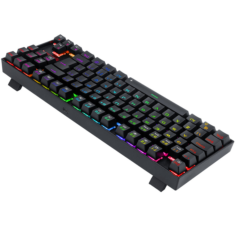 Teclado Mecânico Gamer Redragon Kumara Pro RGB Switch Marrom Preto - K552RGB-BRS-B