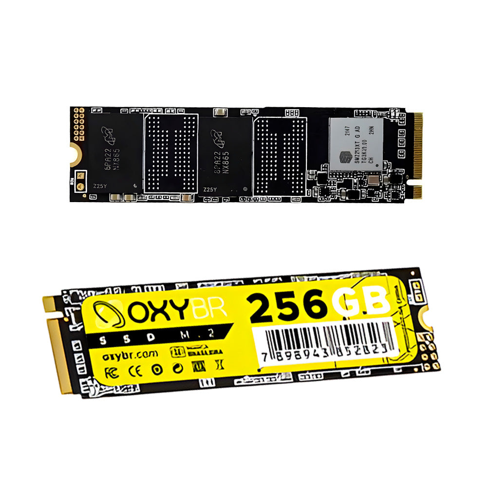 SSD M.2 NVMe 256GB OxyBR, Leitura 2.400MB/s, Gravação 1.700MB/s, OXYBRNVME4/256, 3D NAND TLC, S.M.A.R.T