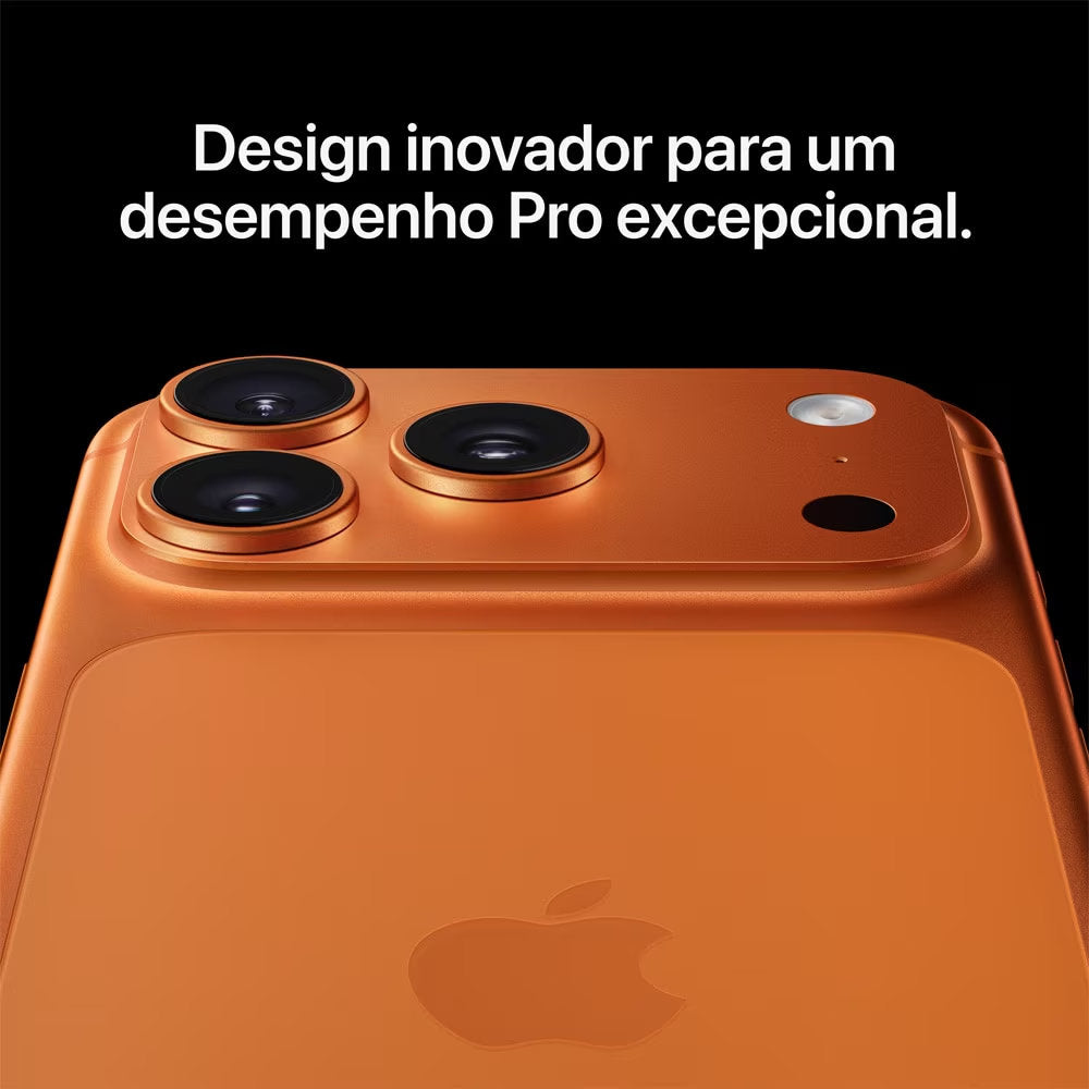 iPhone 17 Pro Max Apple 256GB Prateado, Chip A19 Pro, Tela 6.9" Super Retina XDR, Câmera 48MP, USB-C, 5G, MFYM4BE/A