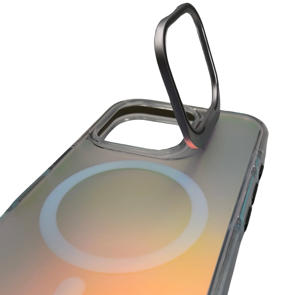 Capa Holográfica, Com Suporte Para Carregamento Magnético, Para iPhone 16 Pro