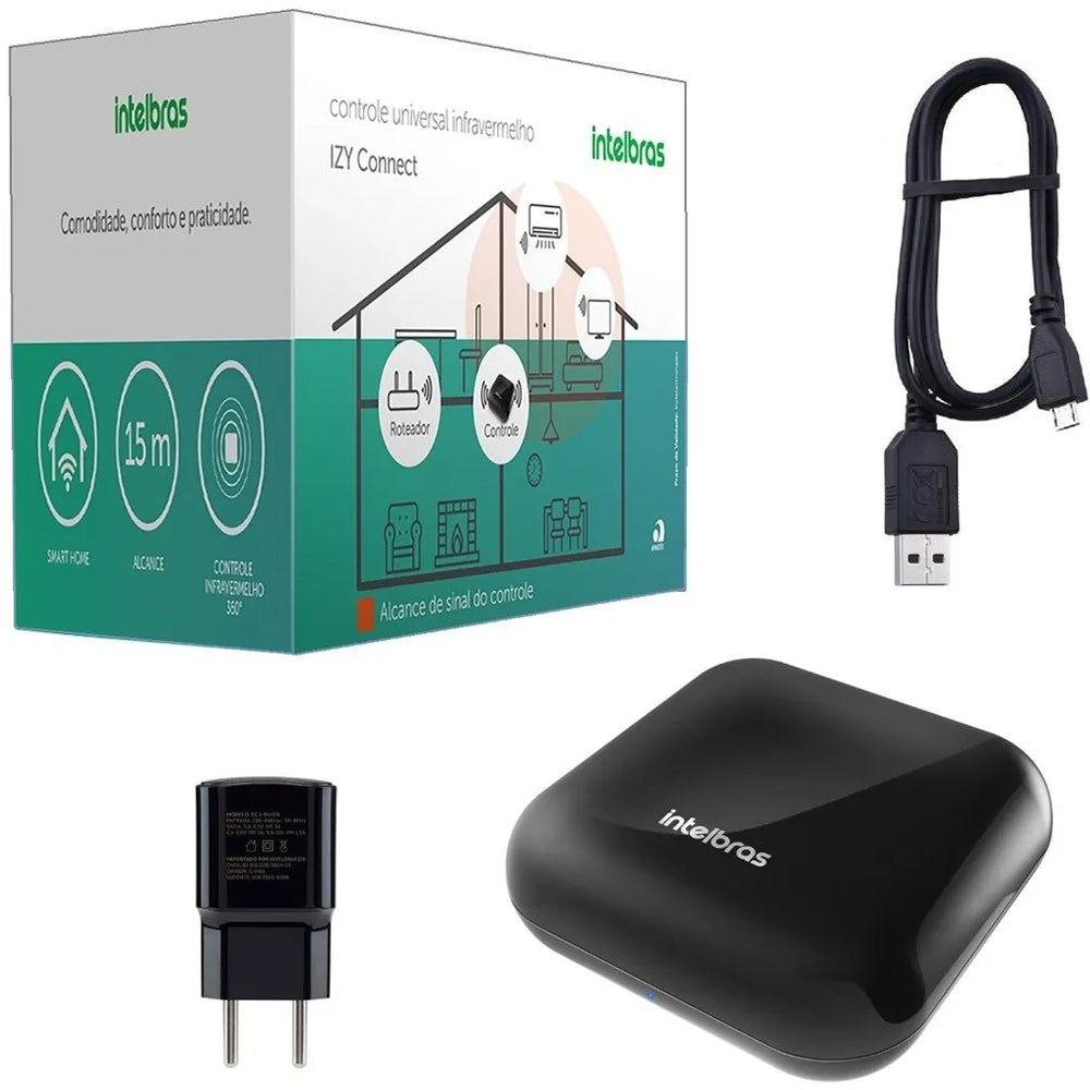 Smart Controle Universal Infravermelho IZY Connect Preto Intelbras