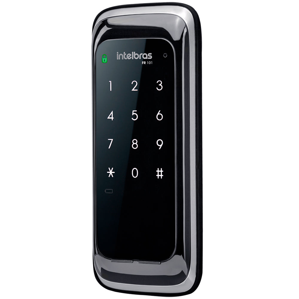 Fechadura Digital de Sobrepor Com Senha Touch Screen FR 101 Preto Intelbras