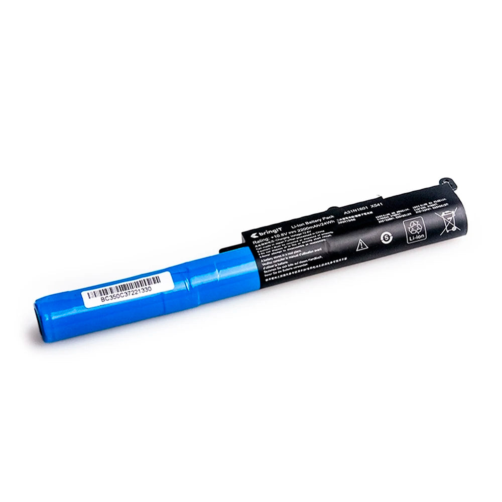 Bateria de Notebook Compatível com Asus Vivobook Max X541NA, 3 Células, 10.8V, 2200 mAh, Cor Azul, BringIT - PN A31N1601