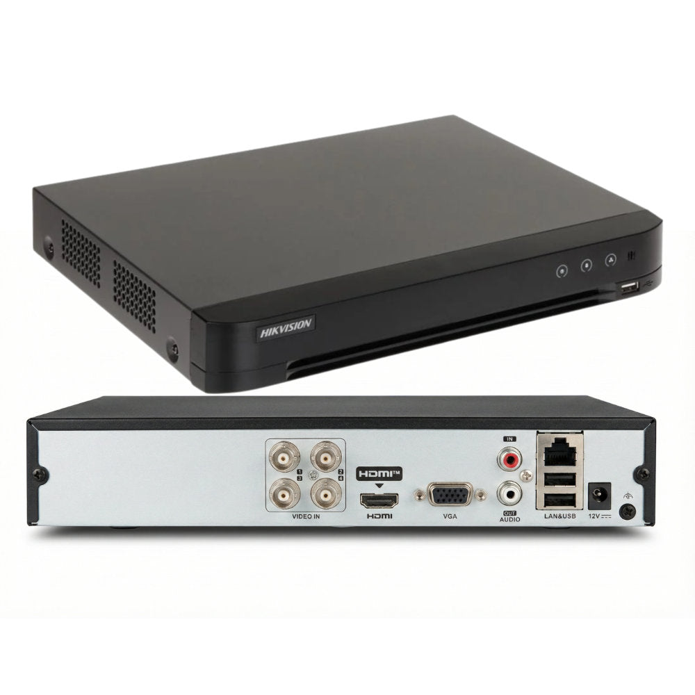 Gravador DVR Hikvision Stand Alone 4 Canais AcuSense iDS-7204HGHI-M1 IA 1080p Lite H.265+