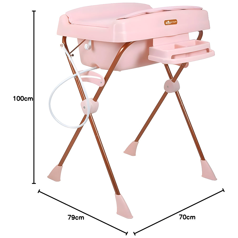 Banheira Millenia Burigotto , Com Suporte Trocador Burigotto, Mon Amour - Rosa