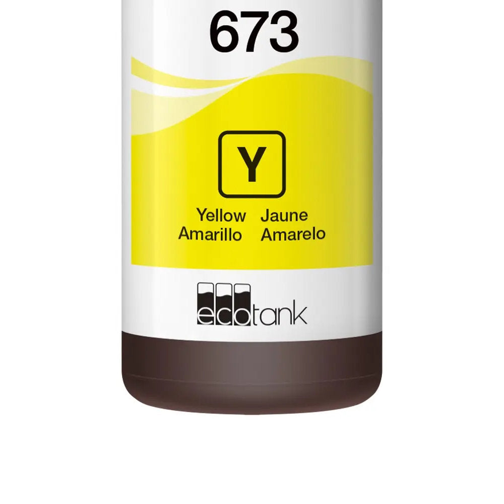 Refil Tinta Epson 673 Amarelo 70ml até 5.400 Páginas Para L800 L805 L810 L850 L1800 Caixa
