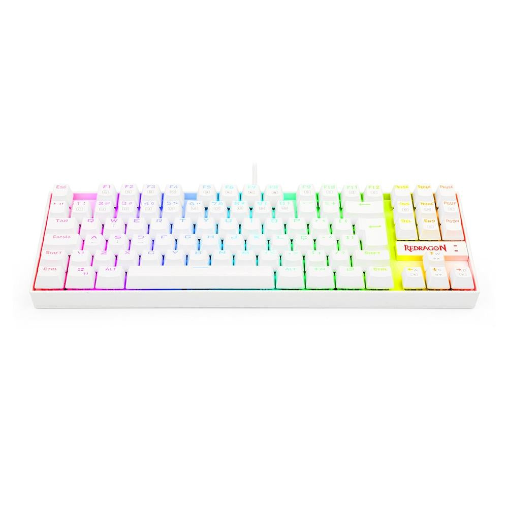 Teclado Mecânico Gamer Redragon Kumara, RGB, Switch Outemu Red, ABNT2, Branco - K552W-RGB (PT-RED