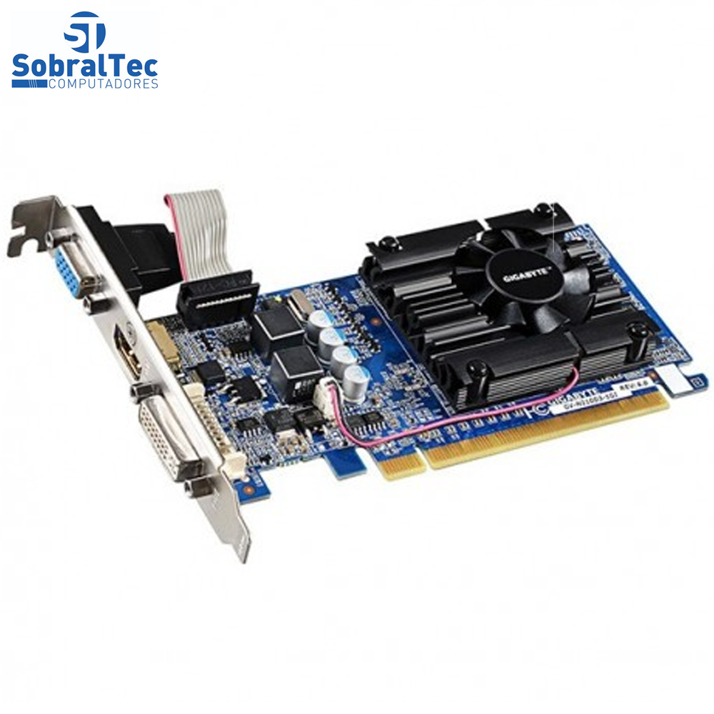Placa de Vídeo Gamer GT210 64 Bit 1GB Ddr3 Gigabyte