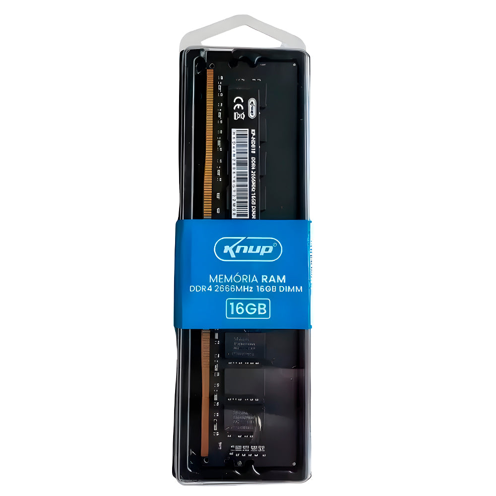 Memória RAM Desktop Gamer DDR4 16GB 2666MHz DIMM Knup KP HD818 - Preto