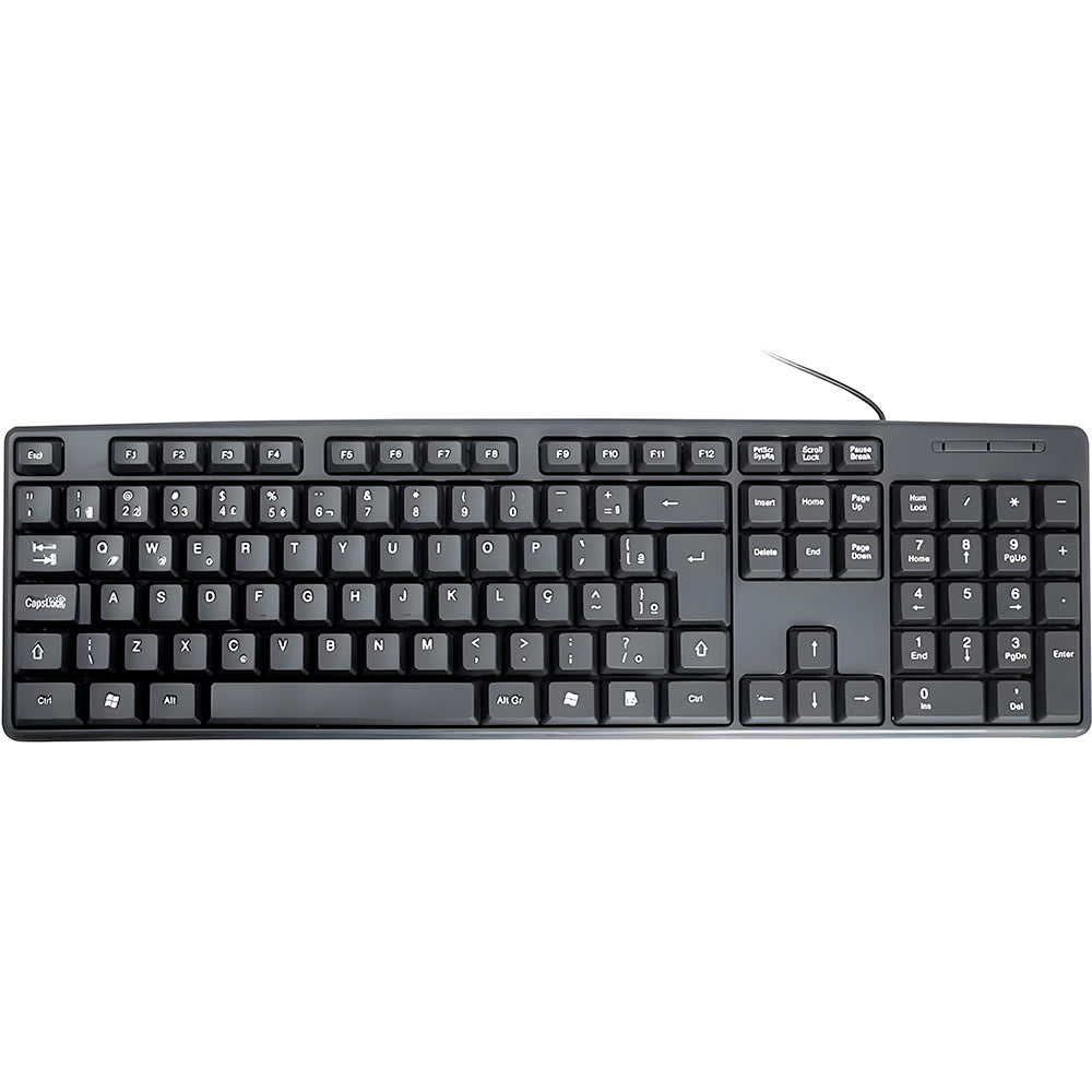 Teclado USB K-Mex KB-3728U Ub Preto S/logo ABNT2 - Kb3728u0001cb0x