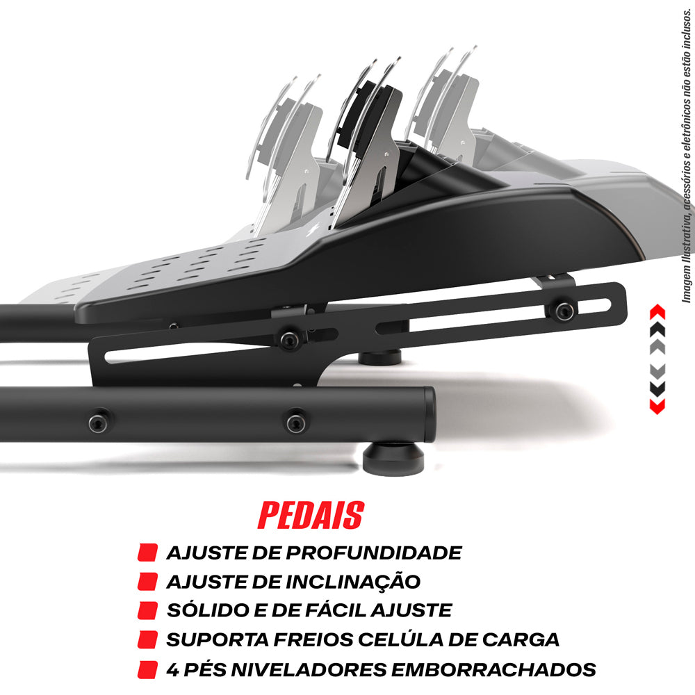 Suporte para Volante Simulador Extreme Simracing SPRO V3, Compatível com Logitech G27, G29, G920 e G923, Preto