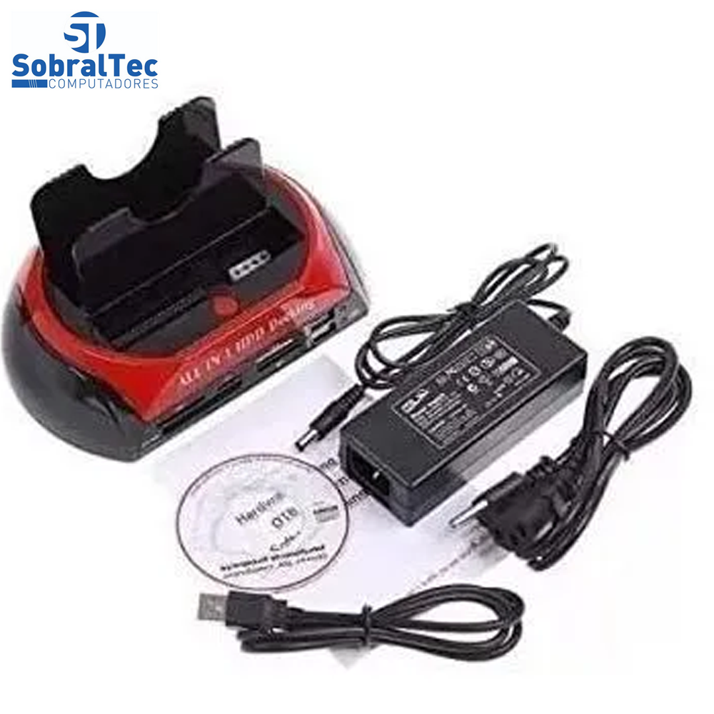 HDD Dock Station USB 2.0 knup KP-HD005 Para HD Sata/Ide 2,5 e 3,5 e Cartões de Memoria