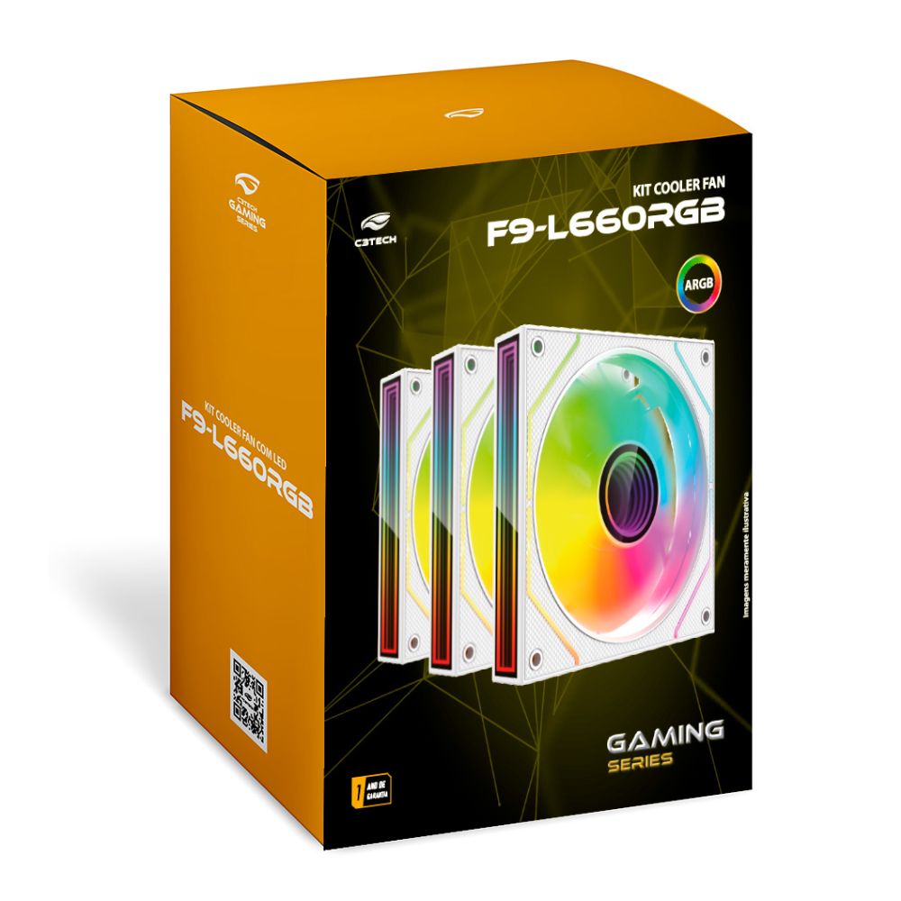 Kit Cooler Fan F9-L660WH ARGB C3Tech