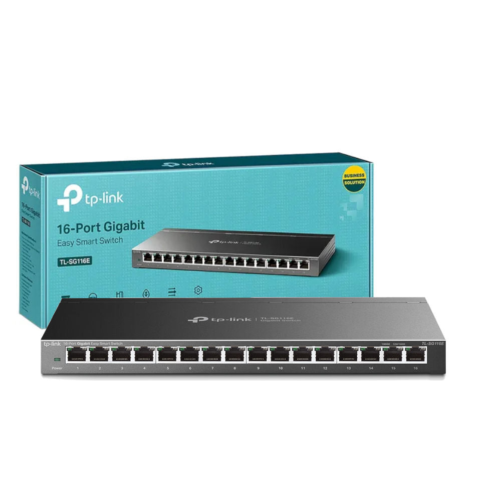 Switch 16 Portas Tp-Link Easy Smart Gigabit 10/100/1000Mbps (TL-SG116E)