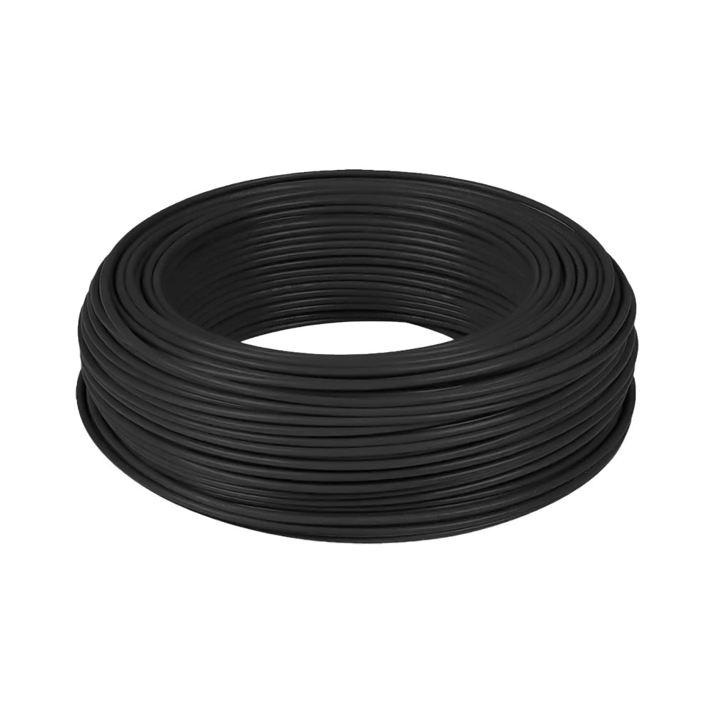 Rolo de Cabo Flexível 100 Metros, Fio Elétrico Megatron 6MM 750V - Preto