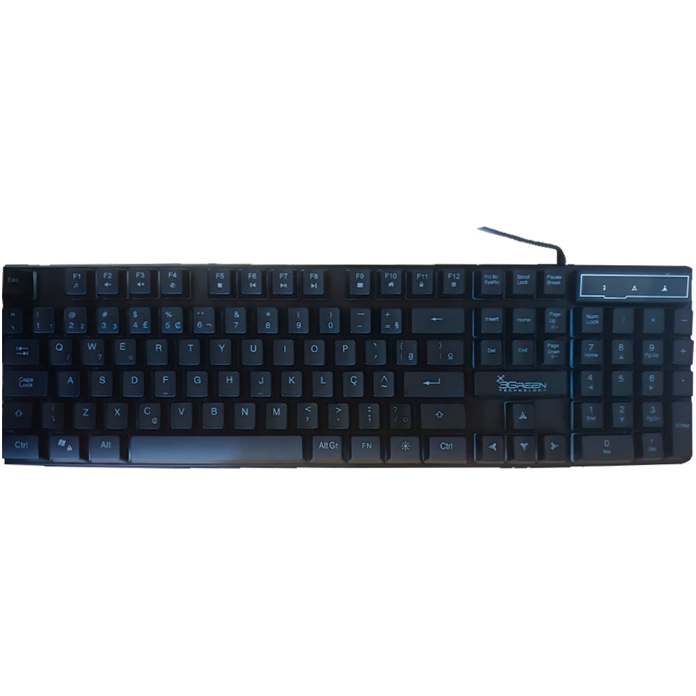 Combo Teclado e Mouse Gamer RGB , Com Mouse Pad 35x25CM 3Green