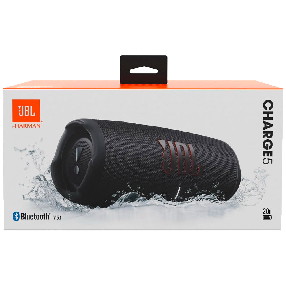 Caixa de Som JBL Charge 5, 30W RMS, Bluetooth, USB-C, Resistente à Água - Preto