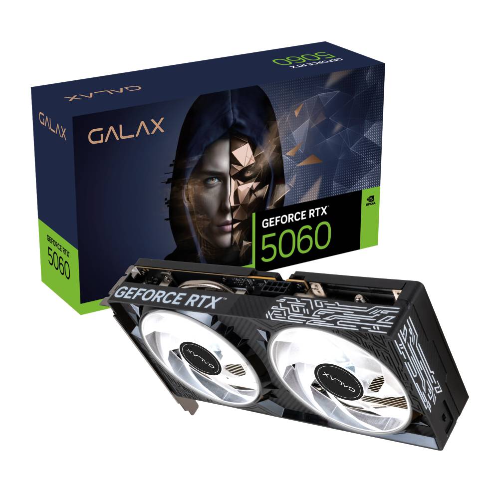 Placa de Video Galax Geforce RTX 5060 1 Click OC 2X 8GB - 128 Bits - HDMI/3X Displayport - 56NSN8MDDXBO