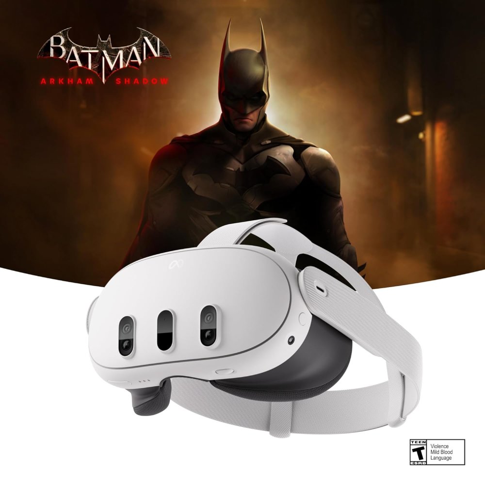 Óculos de Realidade Virtual Meta Quest 3 512GB 4K Com Arkham Shadow Incluso