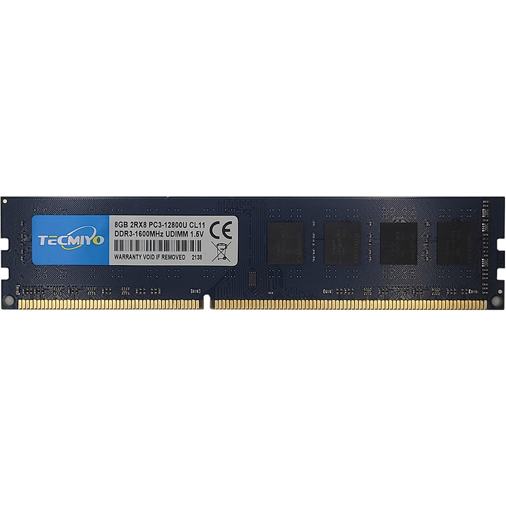 Memória RAM Desktop 8GB 1600MHz DDR3 DIMM 1.5V - TECMIYO