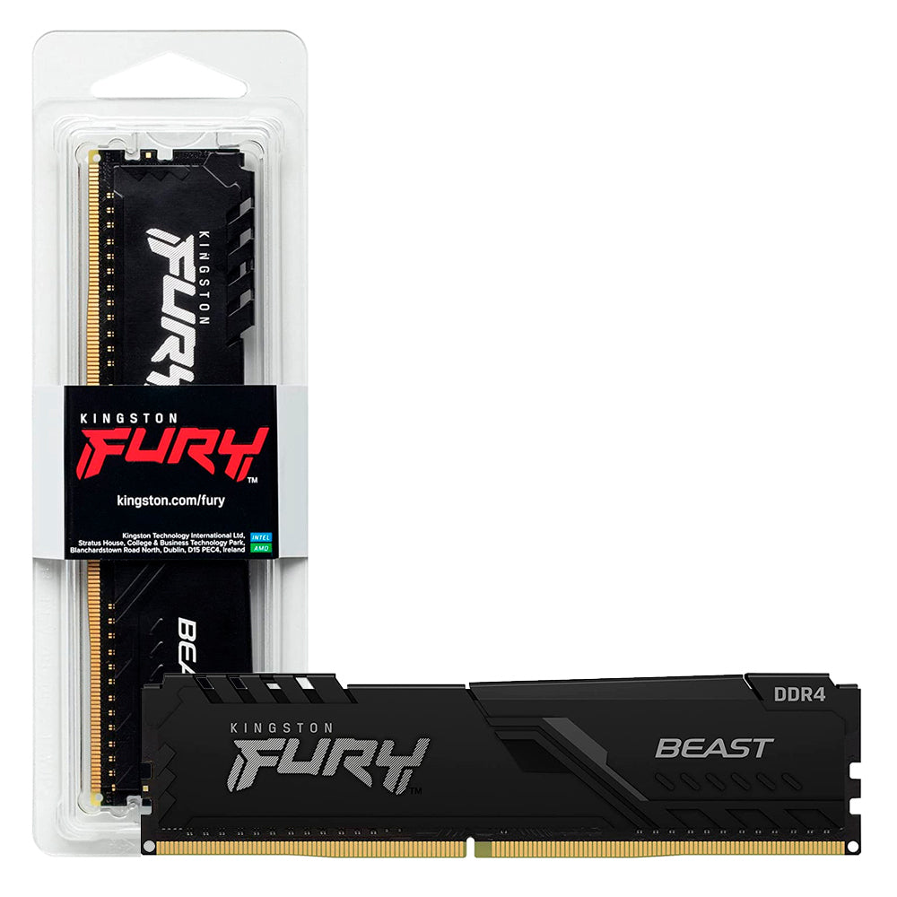 Memória Ram Desktop 16GB Kingston Fury Beast 3200MHz 1,35V DDR4 - KF432C16BB1/16