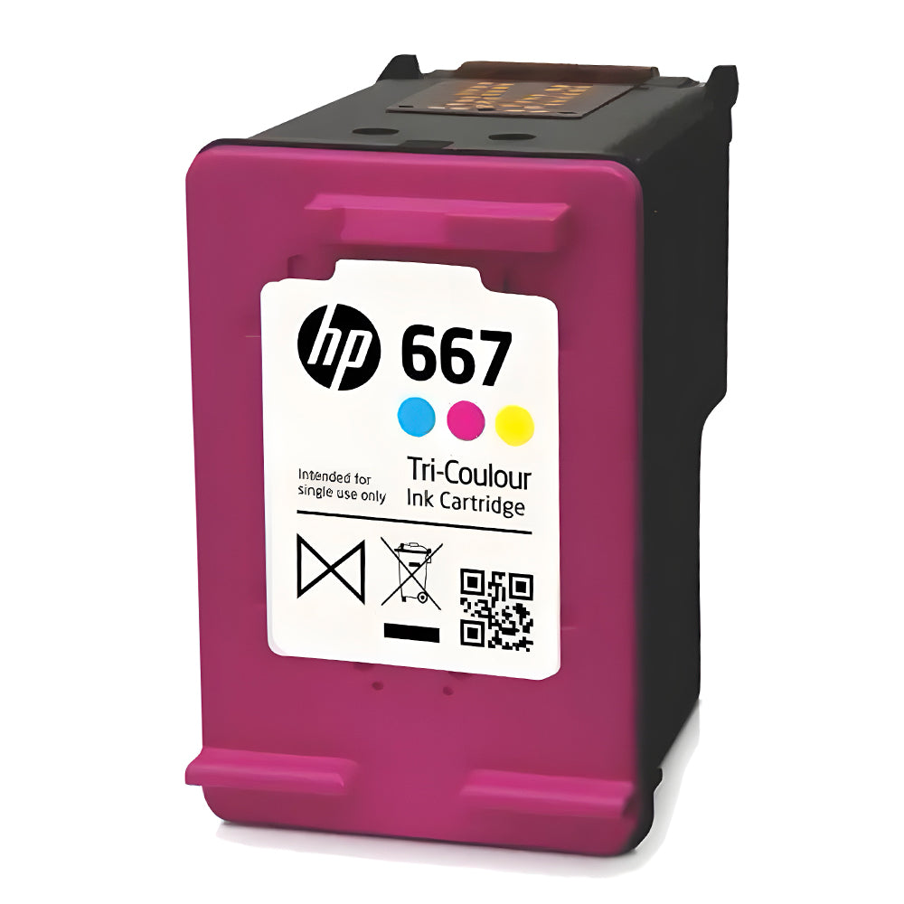 Cartucho HP 667 Colorido Original 3YM78AB Para HP Deskjet 2376 2776 6476 5076 5276