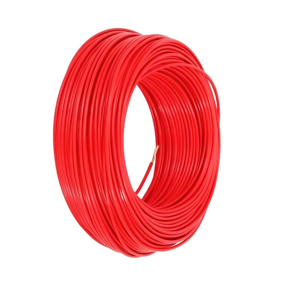 Rolo de 100 Metros, Cabo Flexível Fio Elétrico Megatron 6MM 750V - Vermelho