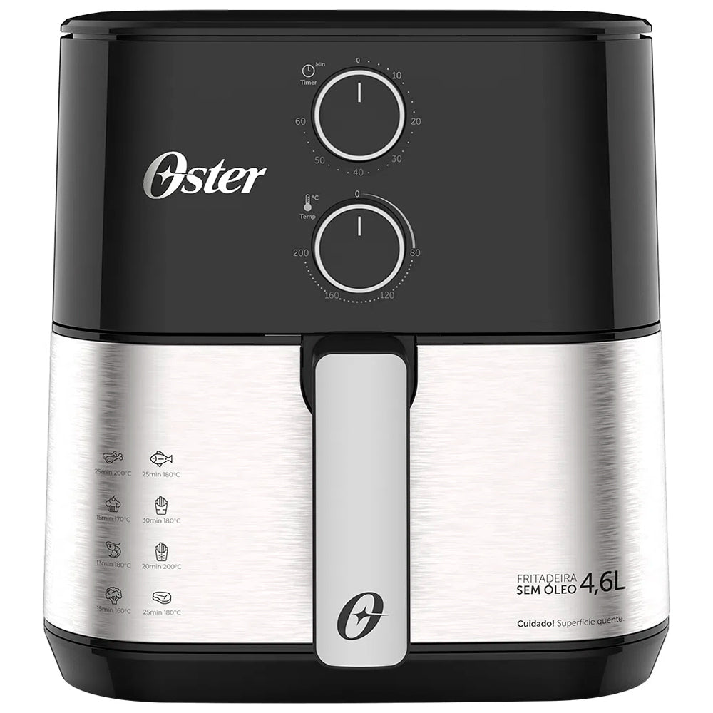 Fritadeira Elétrica Sem Óleo Oster Inox Compact 4,6 Litros- OFRT520, 220V